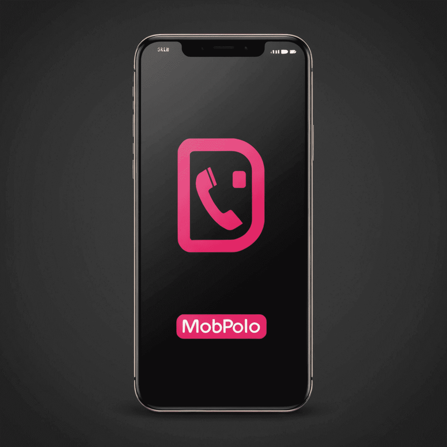 mobipolo logo featuring a stylized mobile phone with red and pink accents