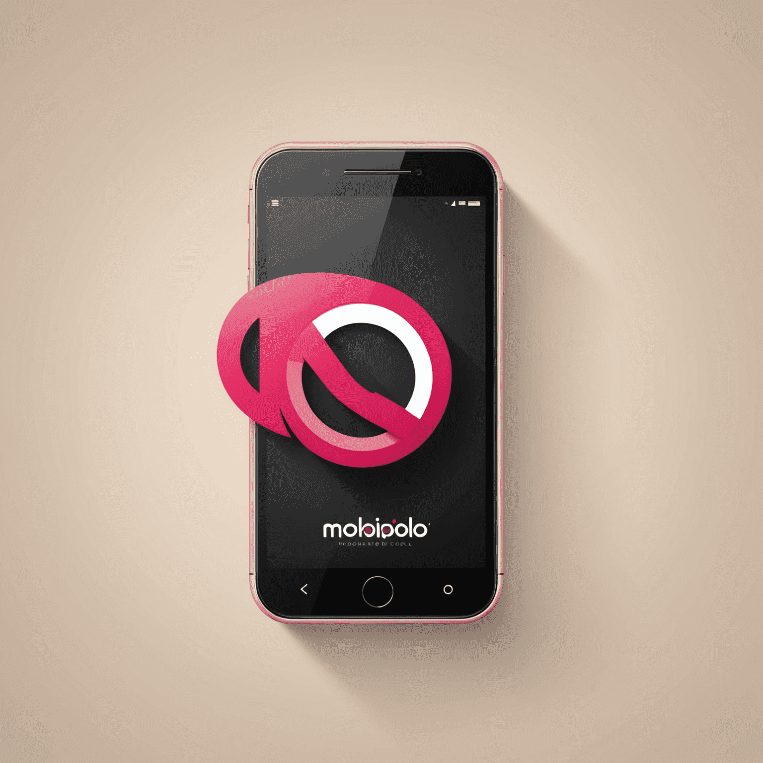 mobipolo logo featuring a stylized mobile phone with red and pink accents