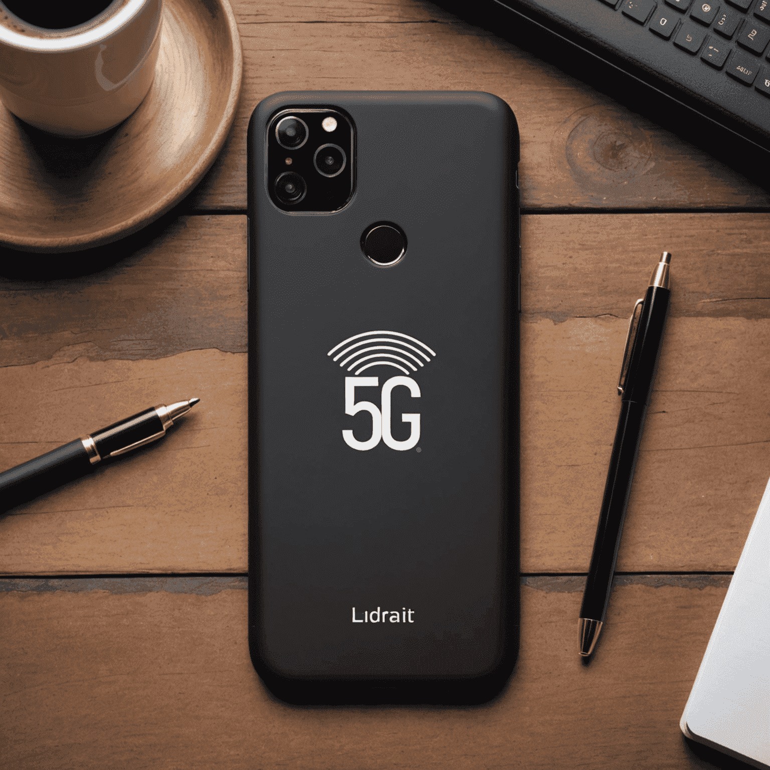 A sleek, black phone case with 5G compatibility logo, designed to enhance signal strength for UAE networks